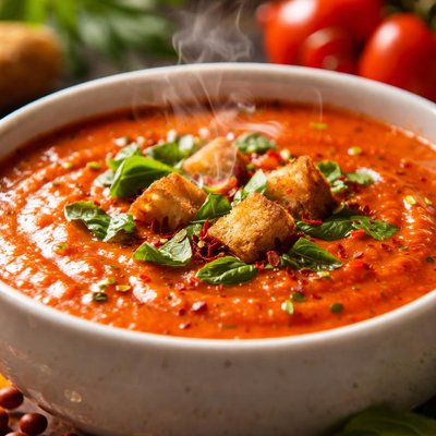 Velvety Roasted Red Pepper Soup: Smoky Flavor, Wholesome Comfort